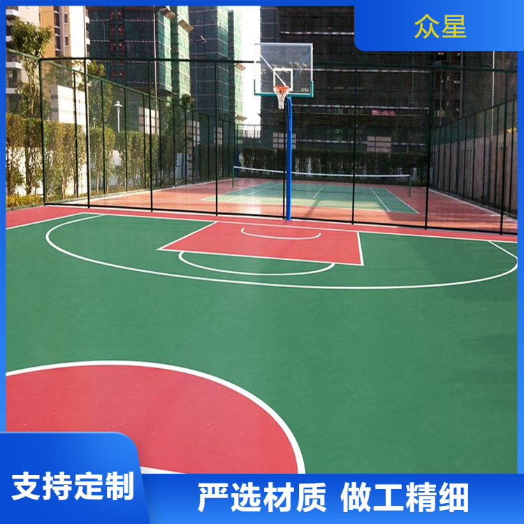 盐城市塑胶地坪篮球场硅PU - 价格